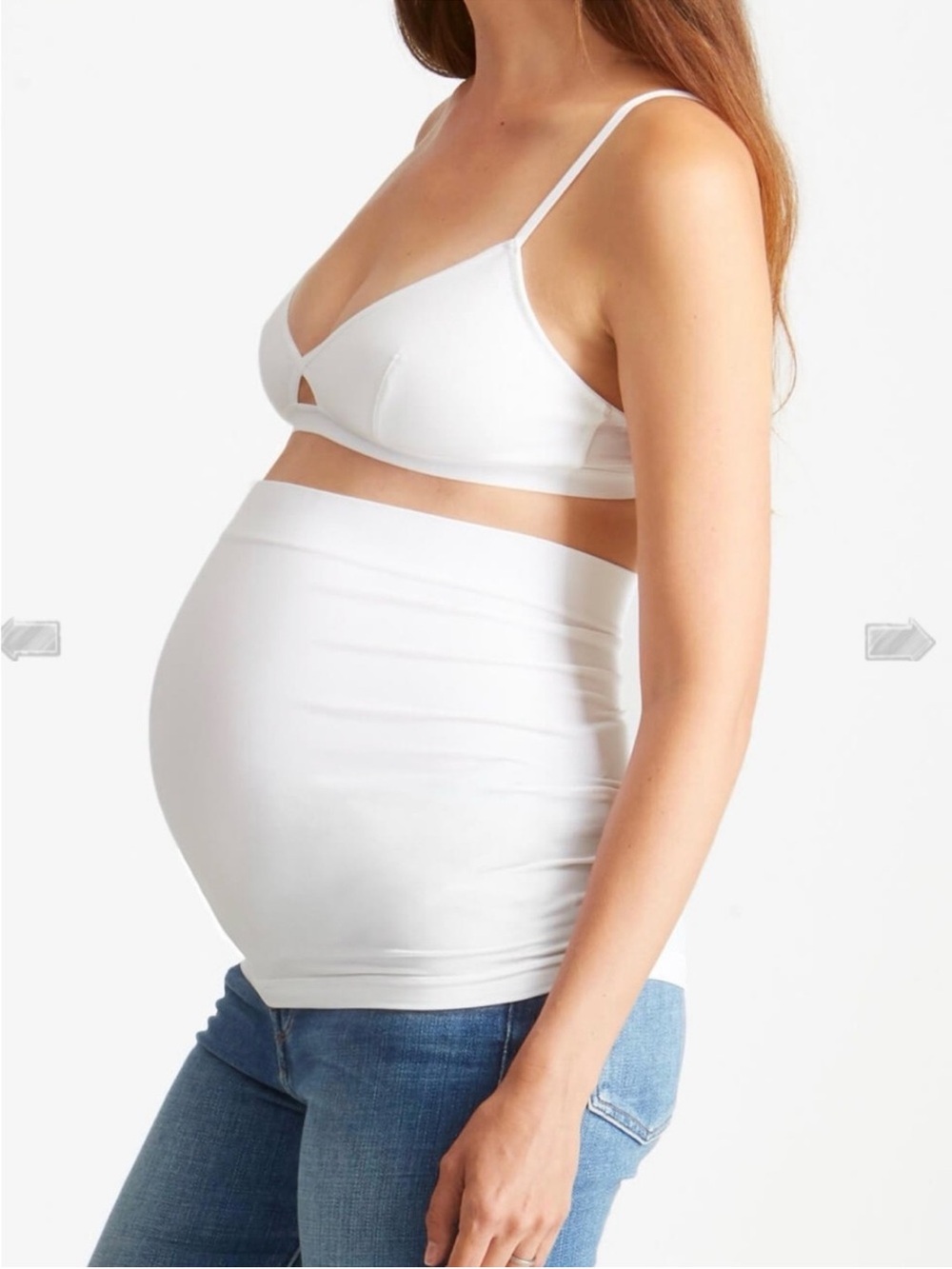 Ingrid and Isabel Maternity BellaBand - White -M/L